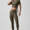 Camiseta de manga corta Alo Softsculpt Precision - Olive Tree