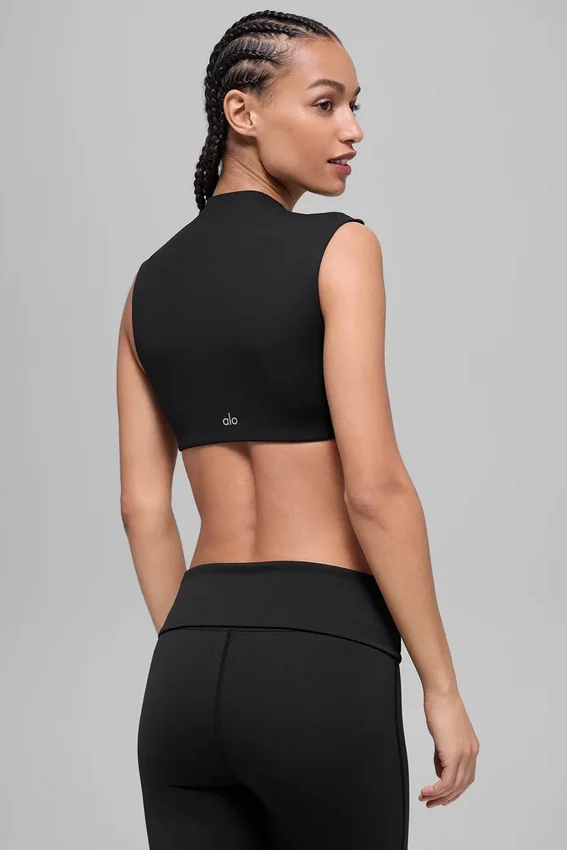 Camiseta de manga corta con cuello redondo Alo Softsculpt - Negro