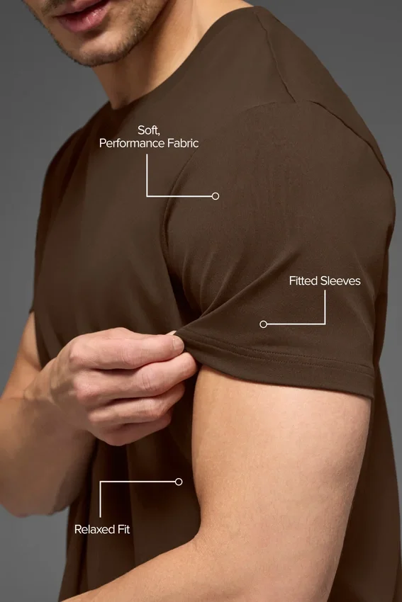 Camiseta de manga corta con cuello redondo Conquer Reform - Espresso