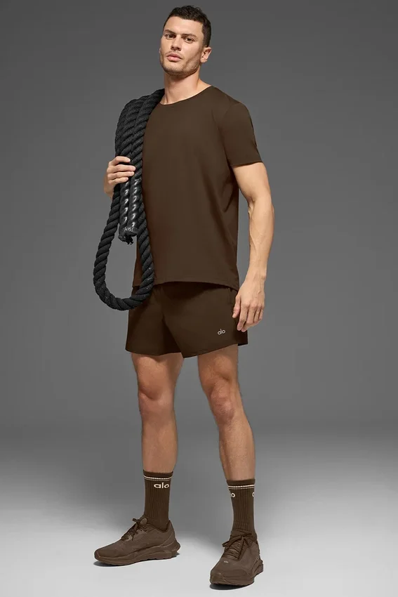 Camiseta de manga corta con cuello redondo Conquer Reform - Espresso