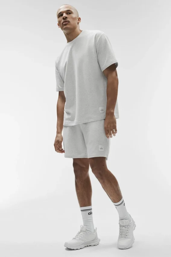 Camiseta de manga corta Double Take - Blanco jaspeado