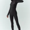 Camiseta de manga larga Airlift Winter Warm Mesh Ski Time — Negro