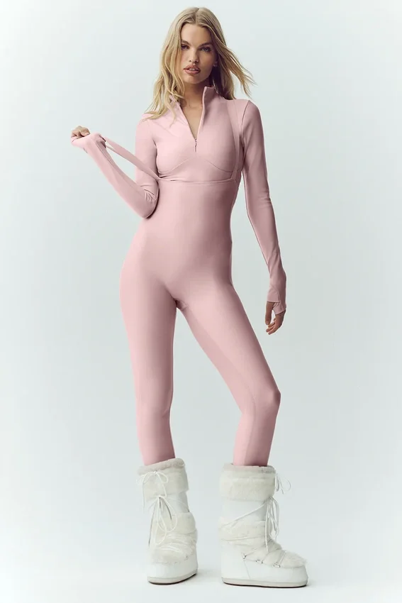 Camiseta de manga larga Airlift Winter Warm Ski Time - Rosa champán