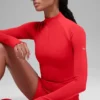 Camiseta de manga larga con cremallera de 1/4 de Airlift Winter Warm - Rojo brillante