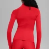 Camiseta de manga larga con cremallera de 1/4 de Airlift Winter Warm - Rojo brillante