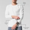 Camiseta de manga larga con cuello redondo Alo Vapor - Blanca