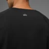 Camiseta de manga larga con cuello redondo Alo Vapor - Negro