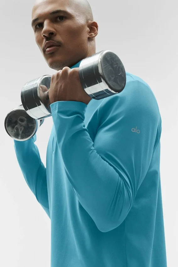 Camiseta de manga larga Conquer 1/4 Zip Reform - Blue Breeze