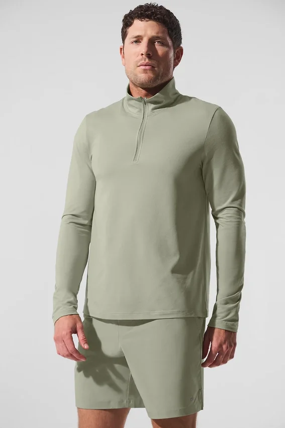 Camiseta de manga larga Conquer 1/4 Zip Reform - Limestone