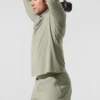 Camiseta de manga larga Conquer 1/4 Zip Reform - Limestone