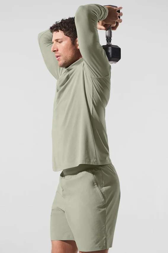 Camiseta de manga larga Conquer 1/4 Zip Reform - Limestone