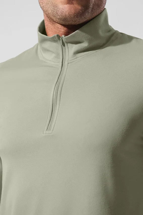 Camiseta de manga larga Conquer 1/4 Zip Reform - Limestone