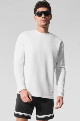 Camiseta de manga larga Double Take - Blanco
