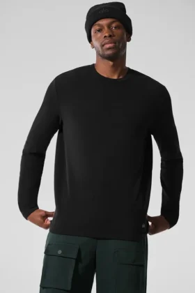 Camiseta de manga larga Double Take - Negro