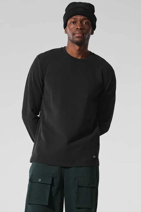 Camiseta de manga larga Double Take - Negro