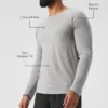 Camiseta de manga larga Triumph - Gris jaspeado deportivo