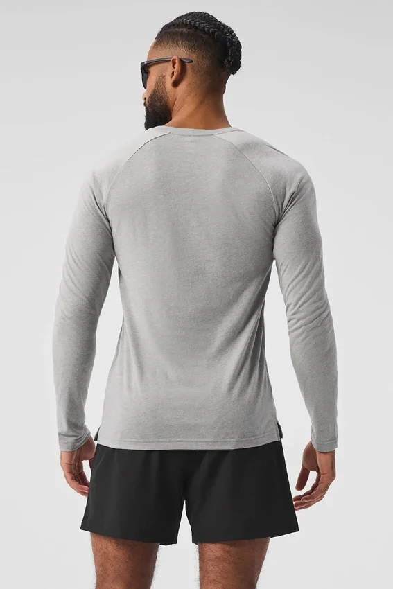 Camiseta de manga larga Triumph - Gris jaspeado deportivo