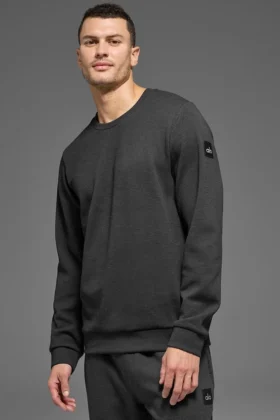 Camiseta de manga larga Waffle Lounge — Anthracite