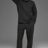 Pantalón jogger de estar por casa con tejido tipo waffle - Negro