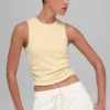Camiseta de tirantes acanalada En Pointe - Amarillo luz de vela