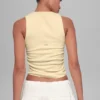 Camiseta de tirantes acanalada En Pointe - Amarillo luz de vela