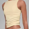 Camiseta de tirantes acanalada En Pointe - Amarillo luz de vela