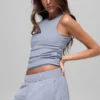 Camiseta de tirantes acanalada En Pointe - Escarcha de invierno