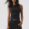 Camiseta de tirantes acanalada En Pointe - Negro