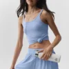 Camiseta de tirantes Adore acanalada - Azul Provenza claro