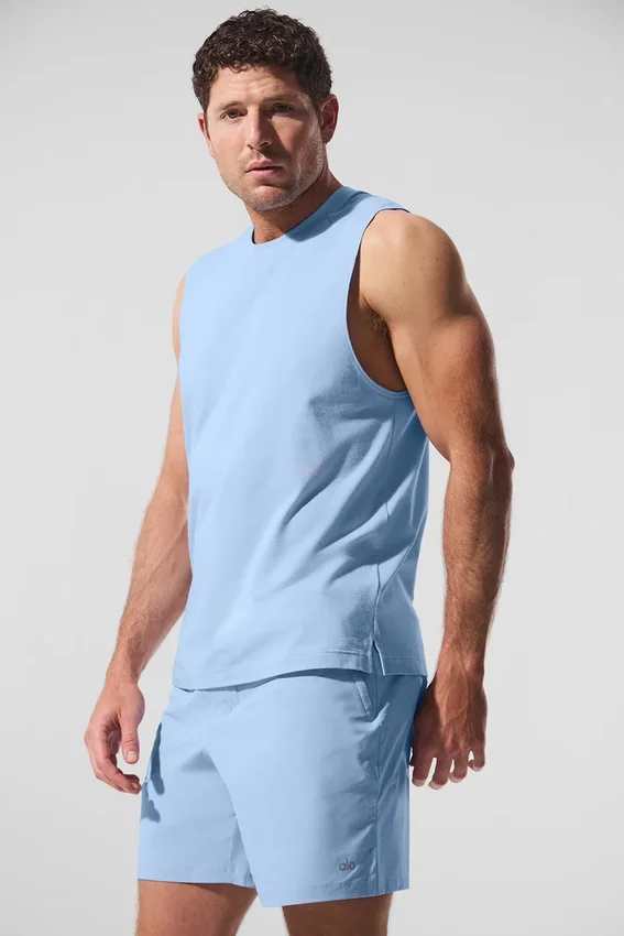 Camiseta de tirantes Alo Vapor Muscle - Azul concha