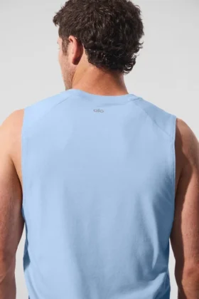 Camiseta de tirantes Alo Vapor Muscle – Azul concha