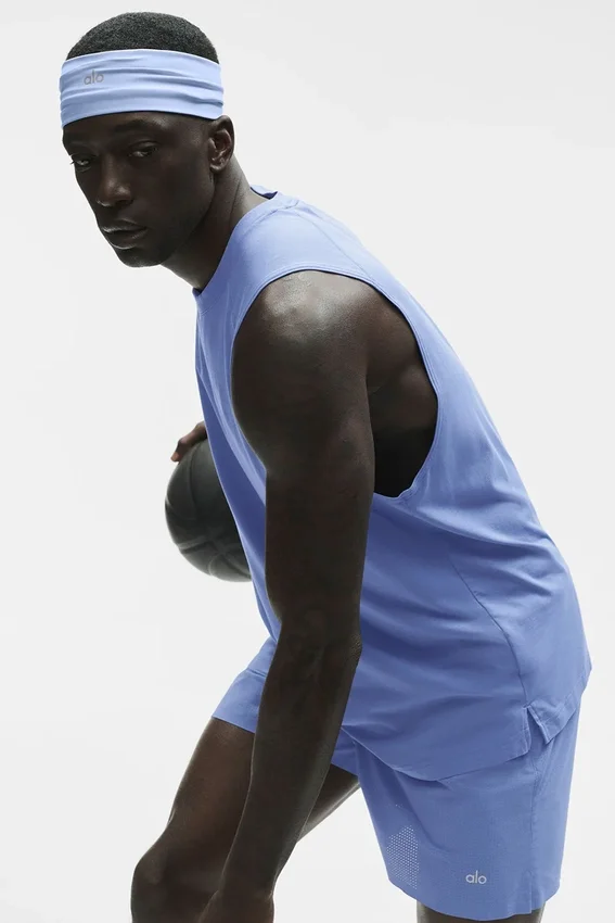 Camiseta de tirantes Alo Vapor Muscle - Azul Provenza