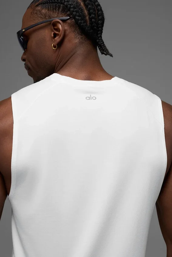 Camiseta de tirantes Alo Vapor Muscle - Blanco