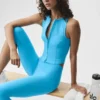 Camiseta de tirantes Alosoft Level Up con cremallera completa - Azul celeste