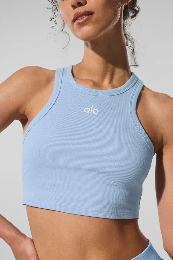 Camiseta de tirantes Aspire - Azul concha/Blanco