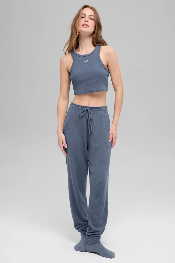 Camiseta de tirantes Aspire - Azul piedra/Blanco