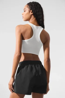 Camiseta de tirantes Aspire – Blanco/Negro
