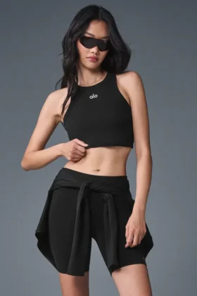 Camiseta de tirantes Aspire – Negro/Blanco