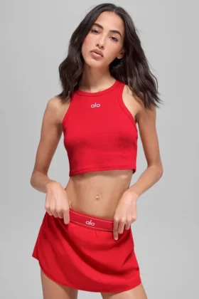 Camiseta de tirantes Aspire - Rojo brillante/Blanco