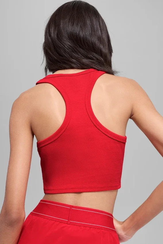 Camiseta de tirantes Aspire - Rojo brillante/Blanco