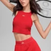 Camiseta de tirantes Aspire - Rojo brillante/Blanco
