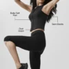 Camiseta de tirantes con cremallera completa Alosoft Level Up - Negro