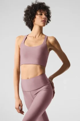 Camiseta de tirantes con sostén Airlift Sleek - Cuarzo ahumado