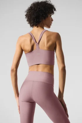 Camiseta de tirantes con sostén Airlift Sleek – Cuarzo ahumado