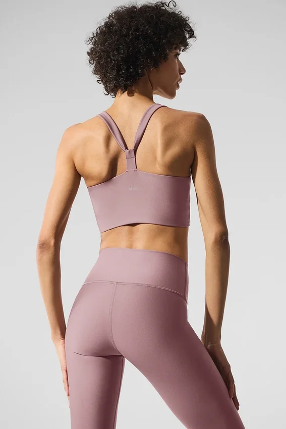 Camiseta de tirantes con sostén Airlift Sleek - Cuarzo ahumado