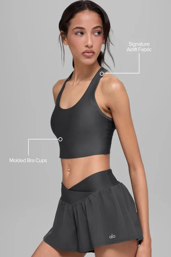 Camiseta de tirantes con sostén Airlift Super Sleek - Antracita