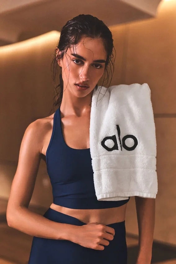 Camiseta de tirantes con sostén Airlift Super Sleek - Azul marino