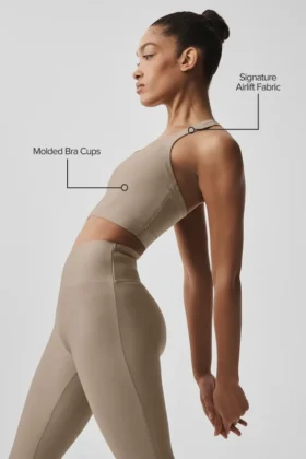 Camiseta de tirantes con sostén Airlift Super Sleek – Gravel