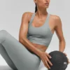 Camiseta de tirantes con sostén Airlift Super Sleek - Gris lunar