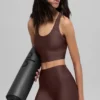 Camiseta de tirantes con sostén Airlift Super Sleek - Marrón piedra